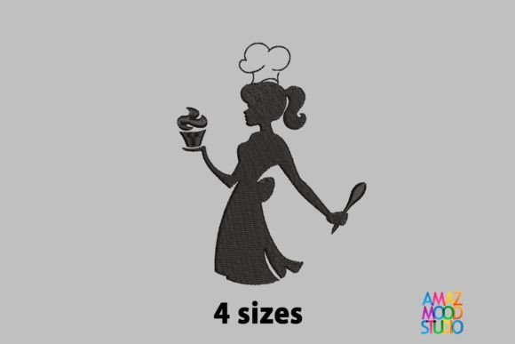 Chef Mom Cooking Cupcake