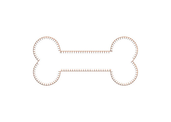 Dog Bone Applique Blanket Stitch