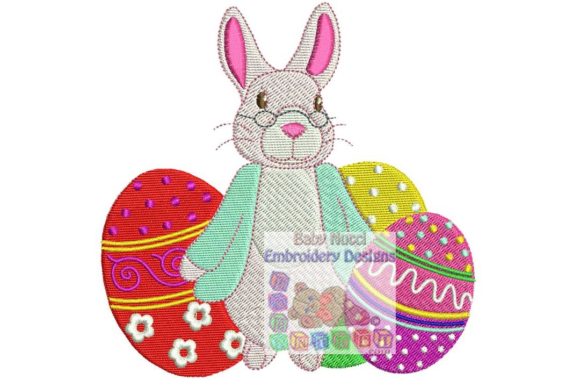 Easter Bunny and 3 Eggs