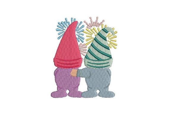Gnomes Looking at Fireworks