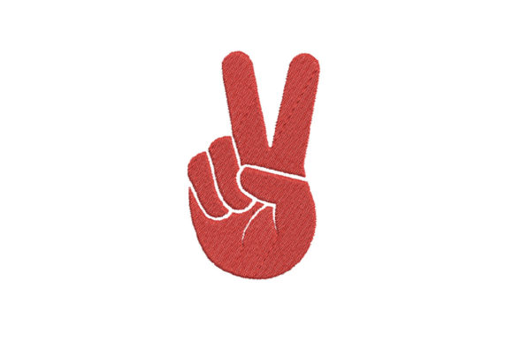Hand Gesture V Sign for Victory or Peace