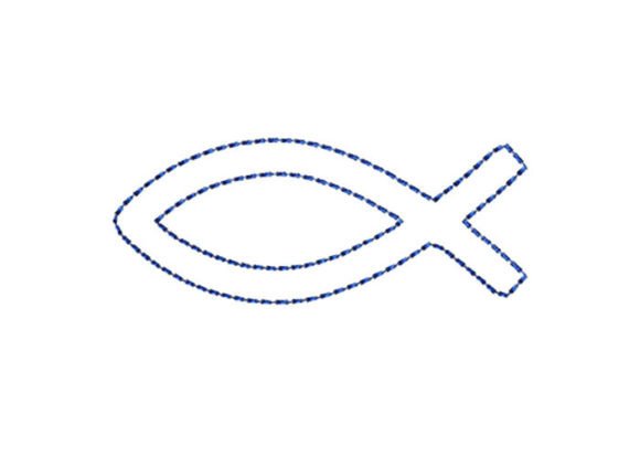 Jesus Fish Bean Stitch