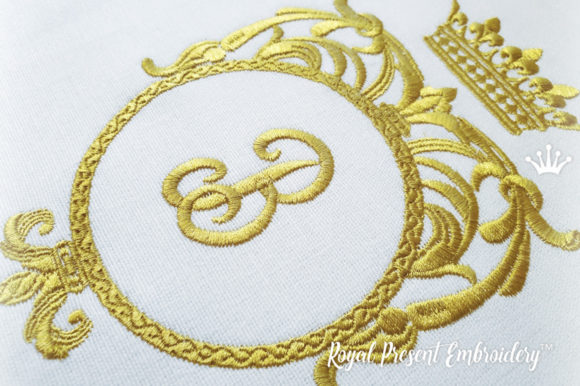 Monogram Frame with Crown